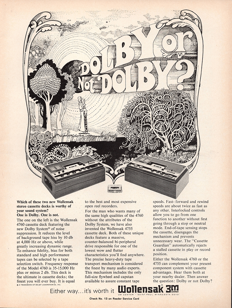 3M advertisement in Audio, November 1971