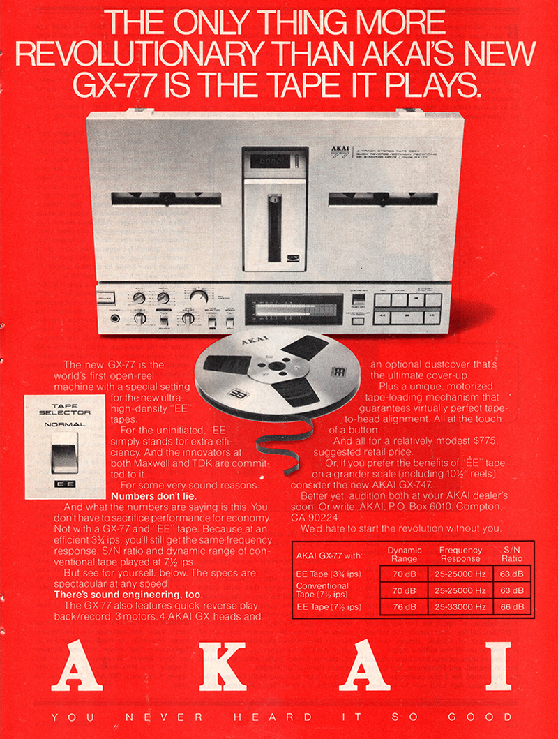 Akai advertisement in Stereo Review, November 1981