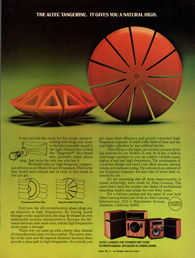 Altec advertisement in Audio, October 1977