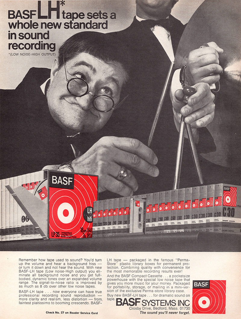 BASF advertisement in Audio, October 1970