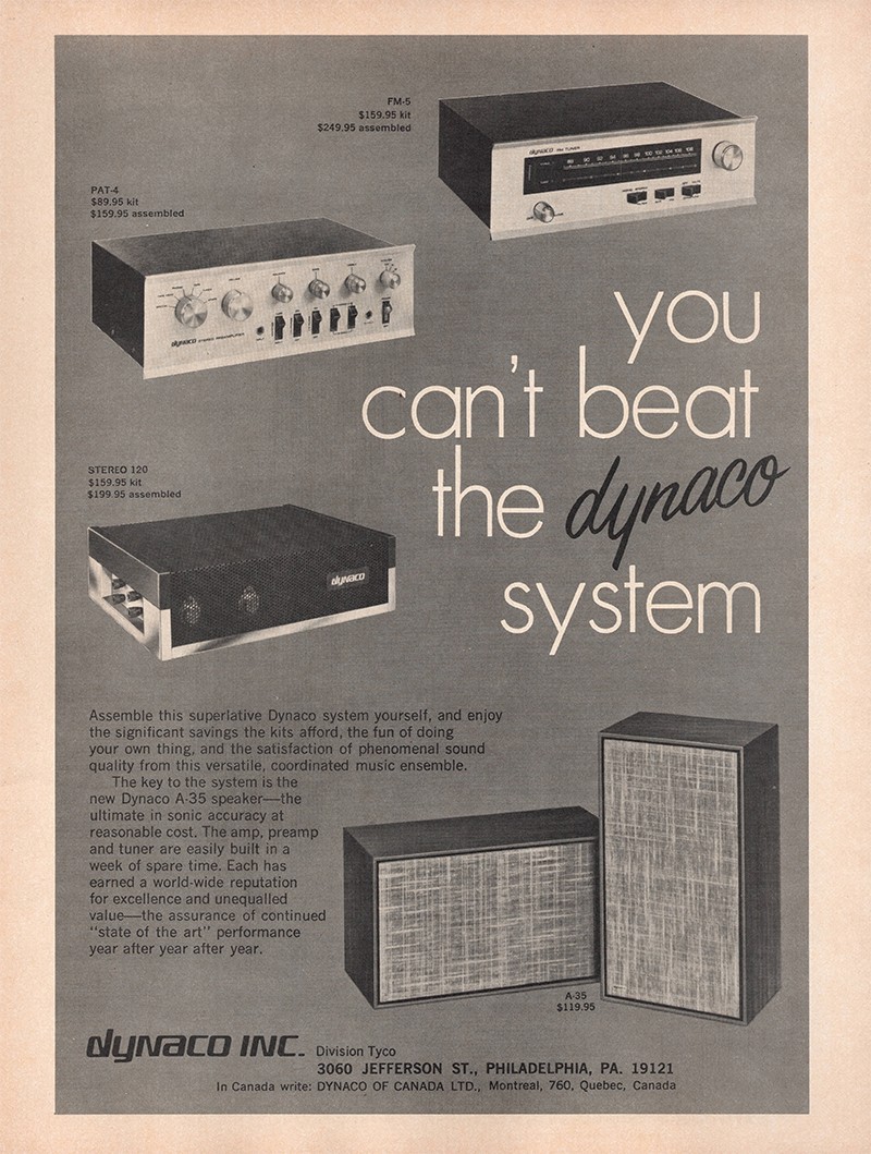 Dynaco advertisement in Audio, September 1972