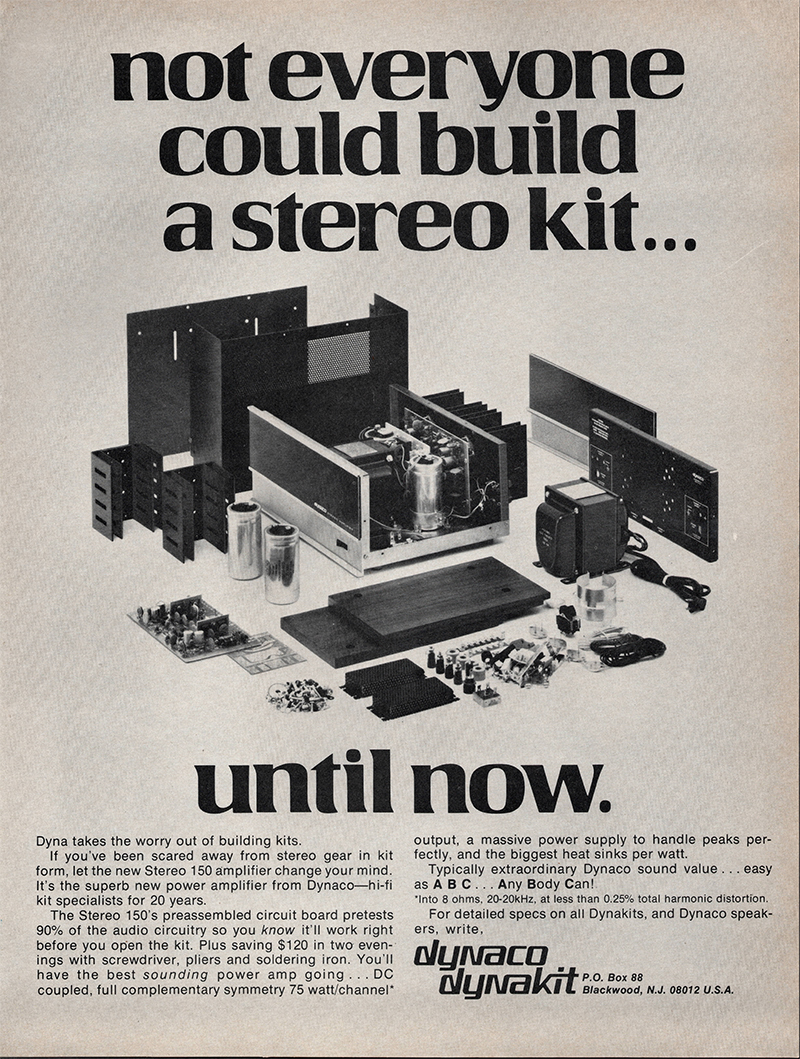 Dynaco advertisement in Audio, February 1976