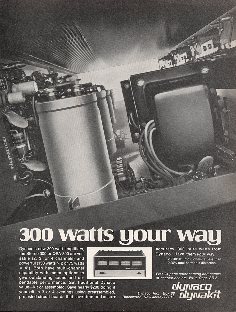Dynaco advertisement in Audio, June 1976