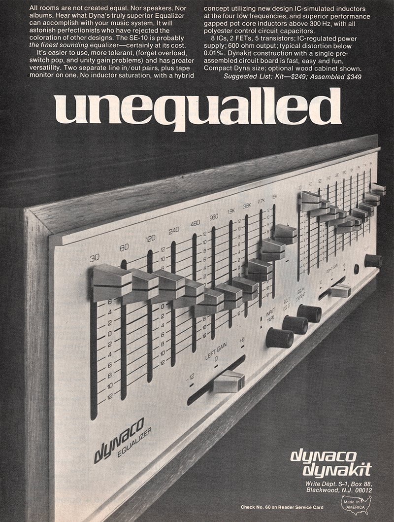 Dynaco advertisement in Audio, October 1976