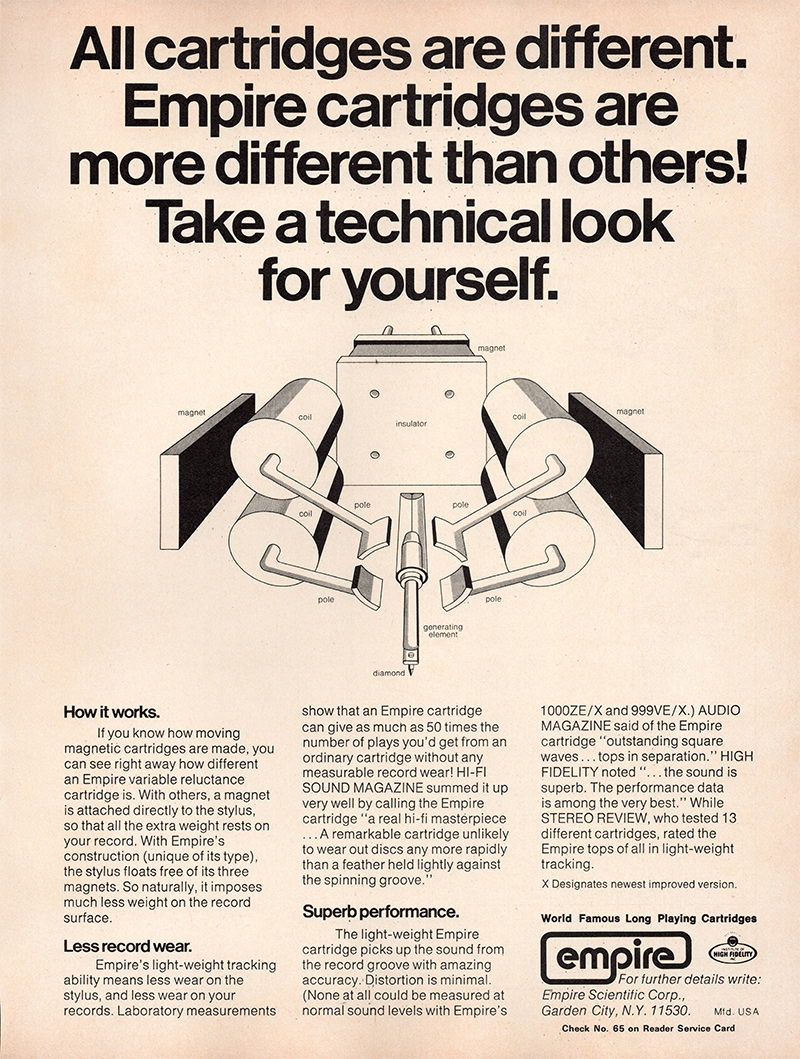 Empire advertisement in Audio, September 1972