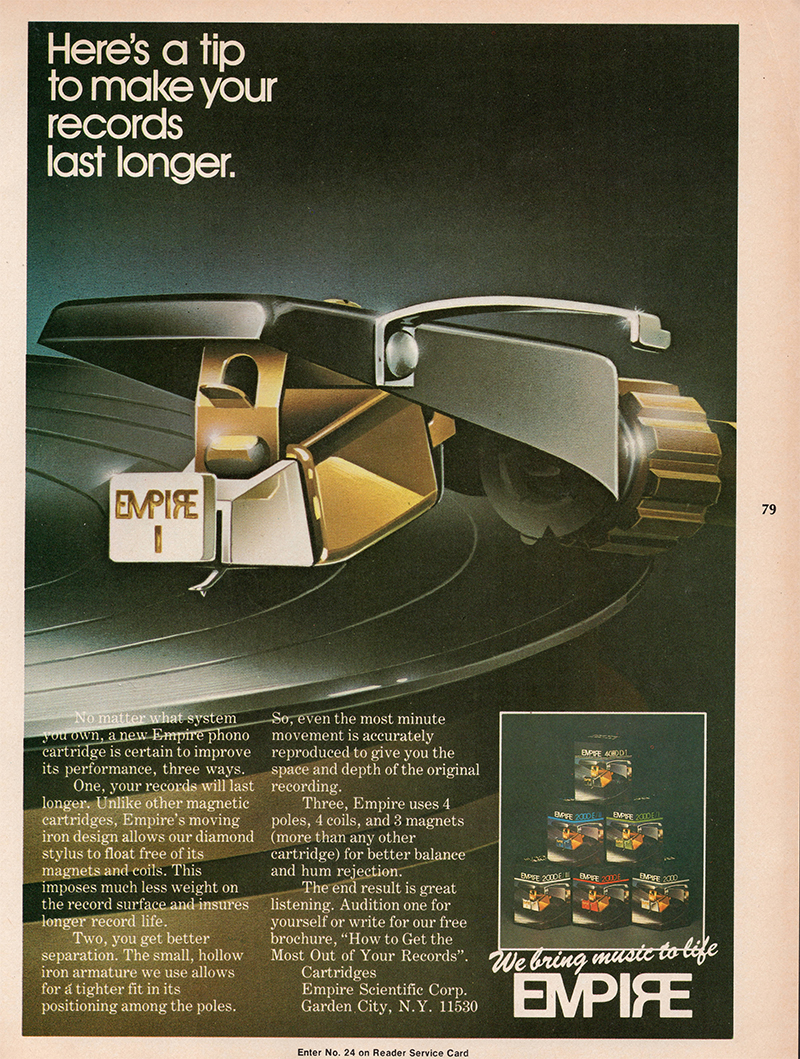 Empire advertisement in Audio, October 1977