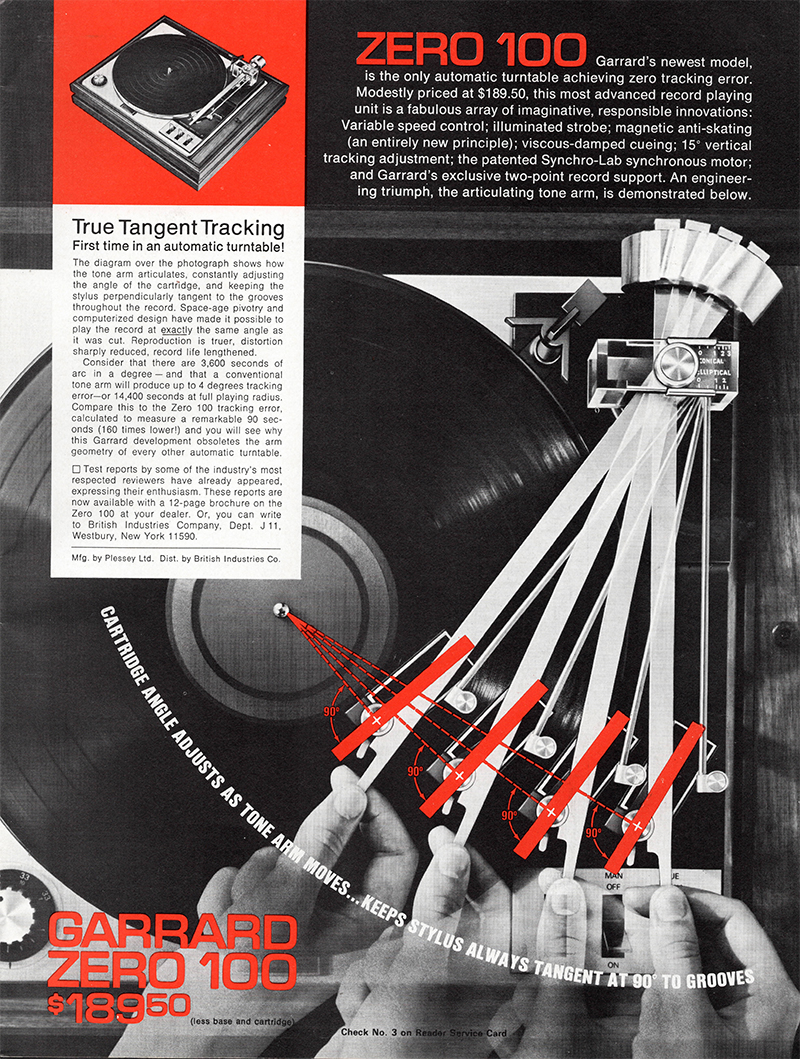 Garrard advertisement in Audio, October 1971
