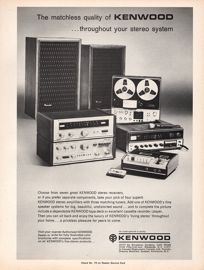 Kenwood advertisement in Audio, September 1971
