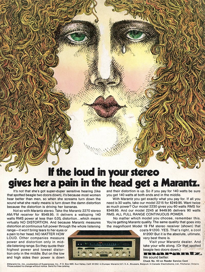 Marantz advertisement in Audio, September 1972