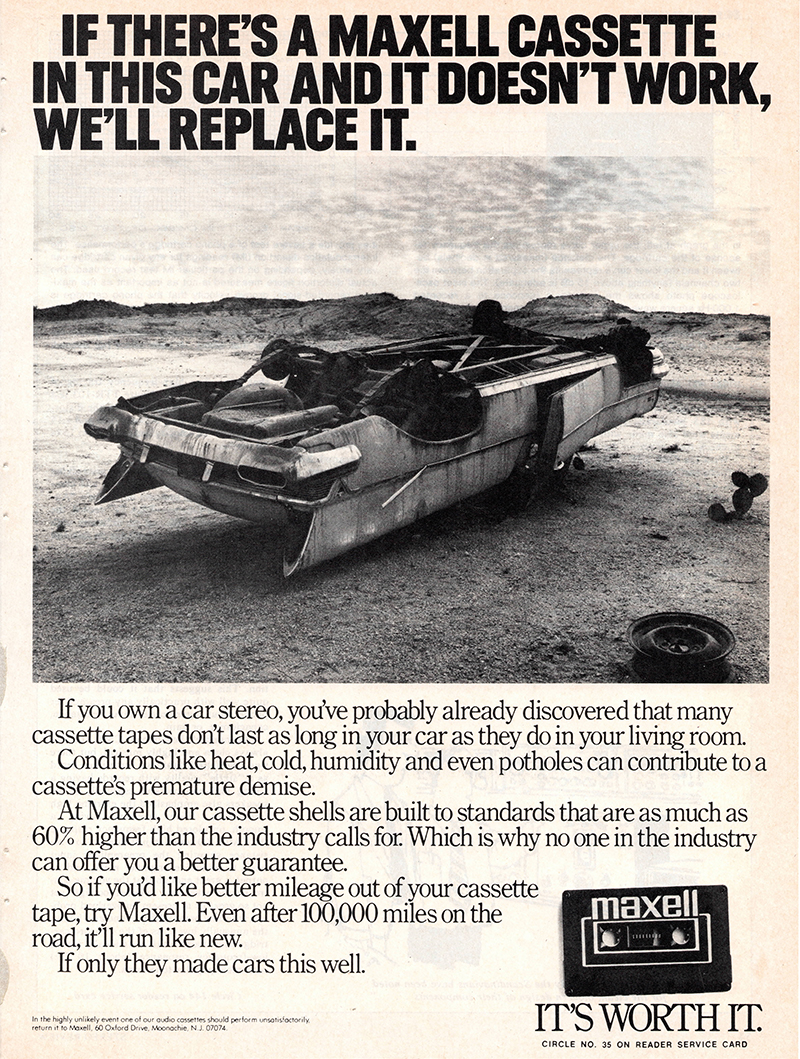 Maxell advertisement in Stereo Review, November 1981