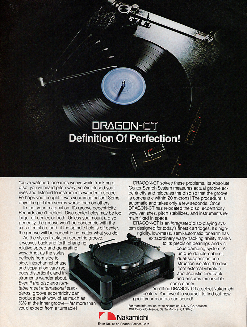 Nakamichi advertisement in Audio, December 1983