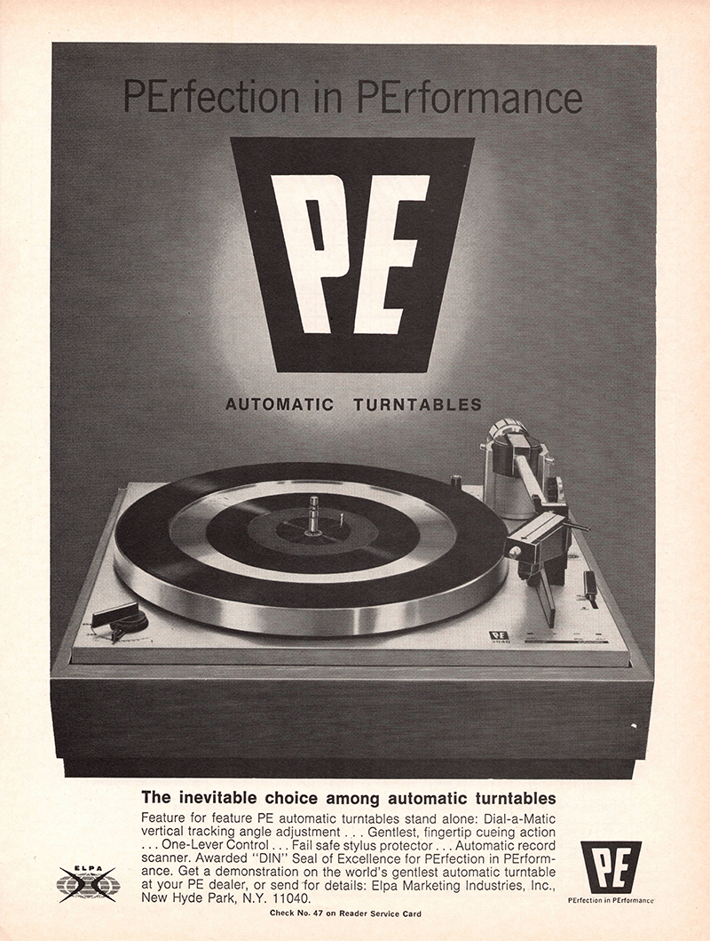 Pe advertisement in Audio, September 1970