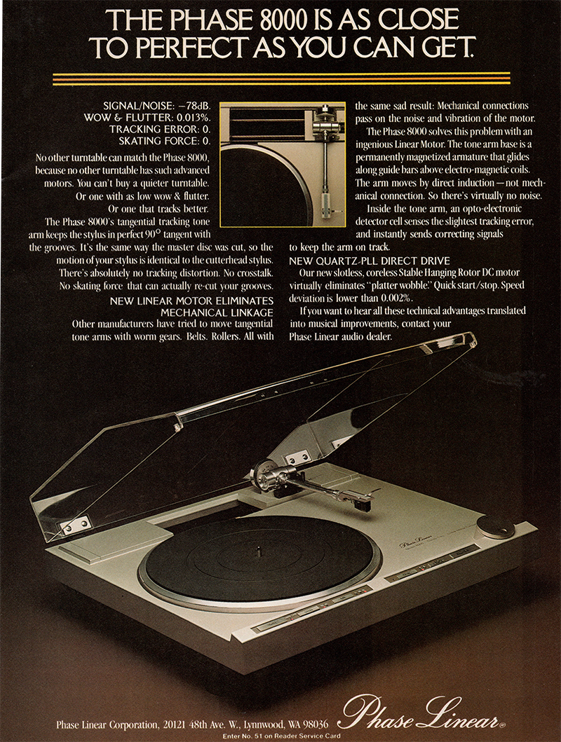 Phase Linear advertisement in Audio, October 1979