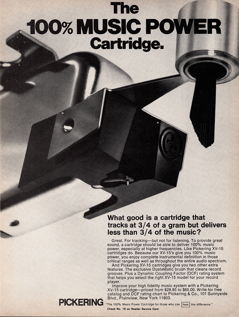 Pickering advertisement in Audio, June 1971