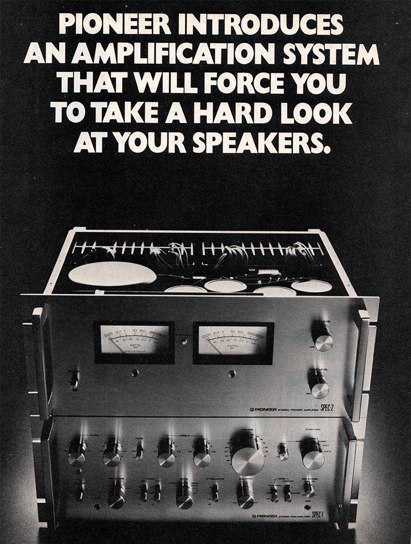 Pioneer advertisement in Audio, February 1976