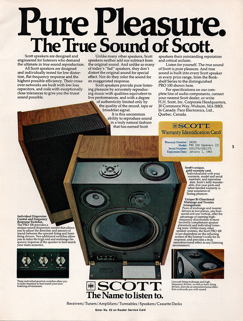 Scott advertisement in Audio, October 1977