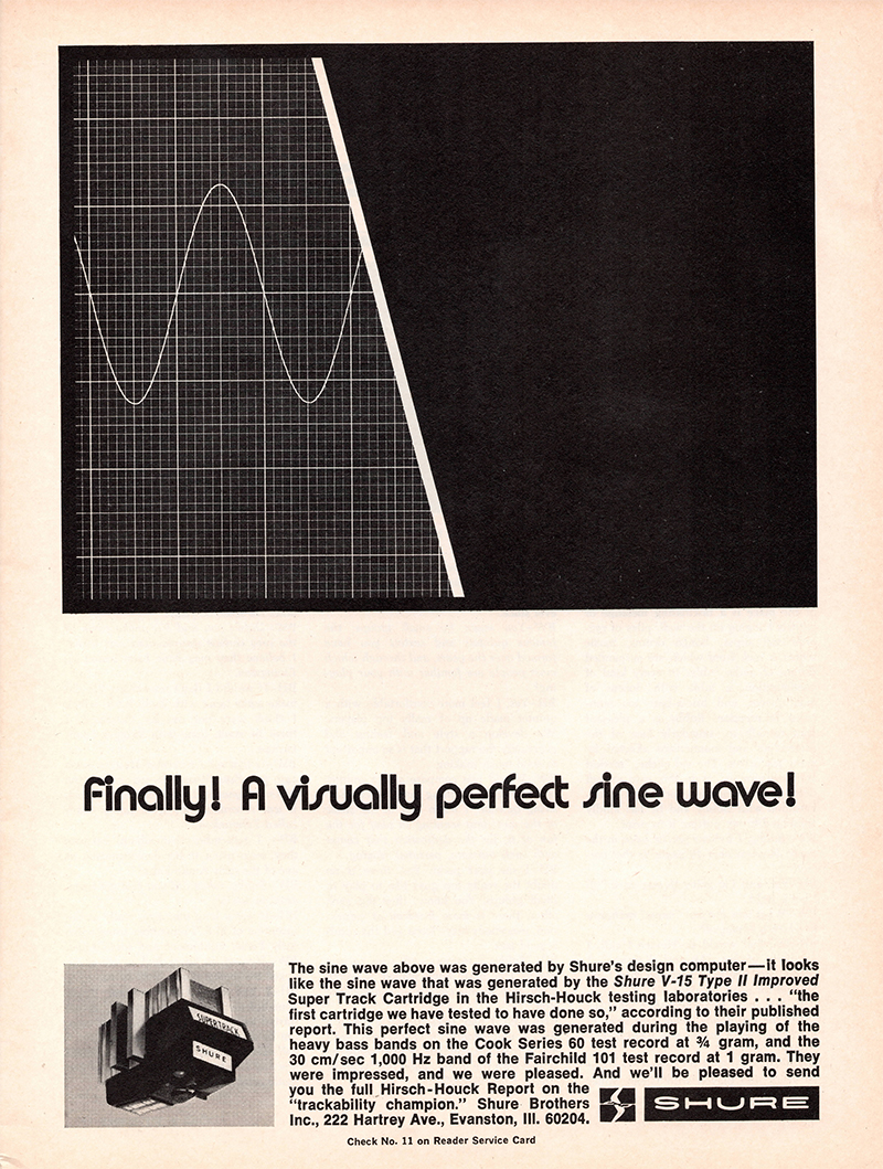 Shure advertisement in Audio, September 1970
