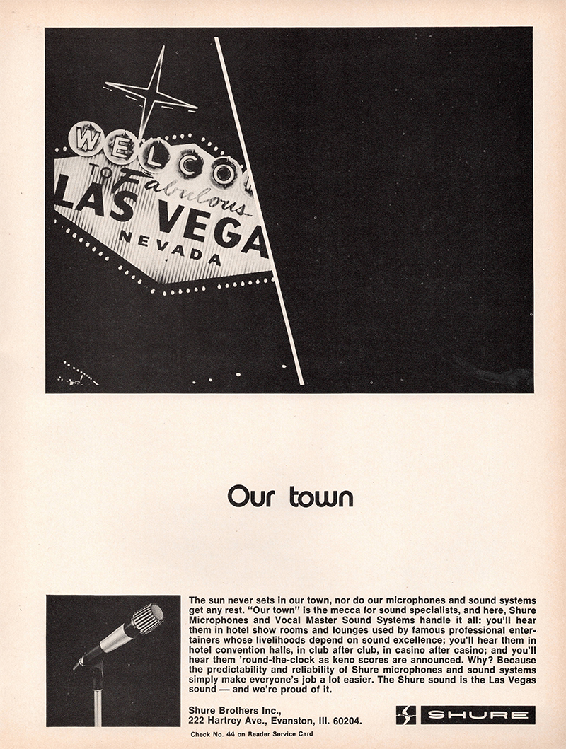 Shure advertisement in Audio, November 1971