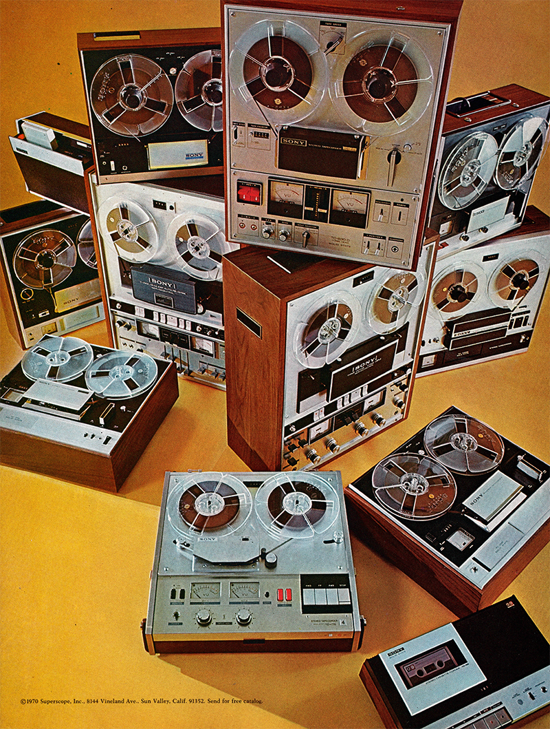 Sony advertisement in Audio, February 1970