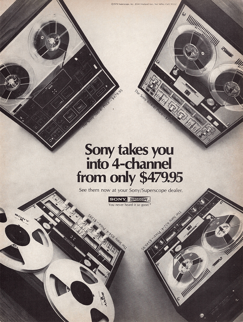 Sony advertisement in Audio, November 1970
