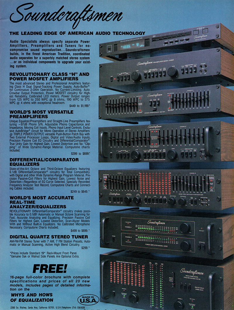 Soundcraftsmen advertisement in Audio, December 1983