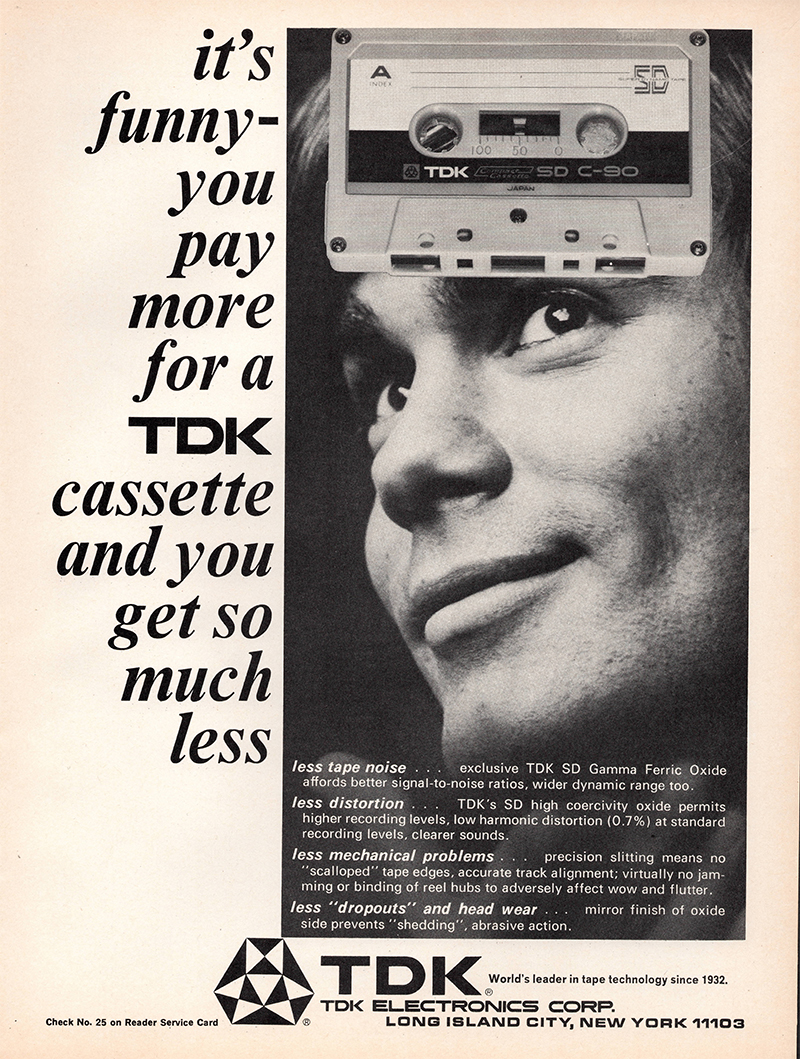 TDK advertisement in Audio, March 1971