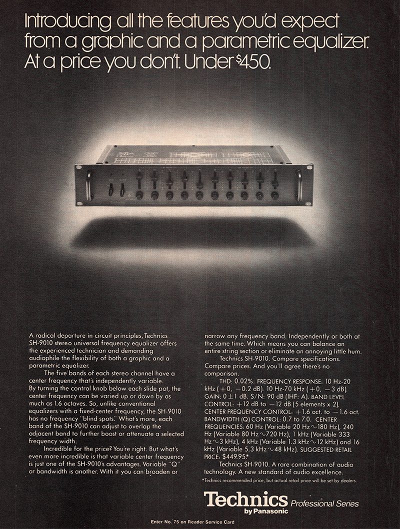 Technics advertisement in Audio, October 1977