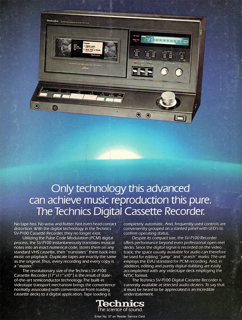 Technics advertisement in Audio, February 1983